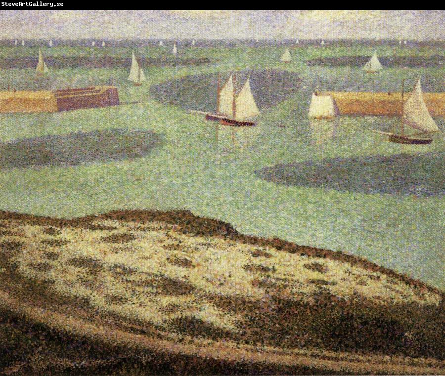Georges Seurat Port-en-Bessin,Entrance to the Harbor